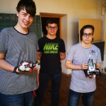 „Lego-Mindstorms“ robotų kova (Foto: R. Lendraitis)