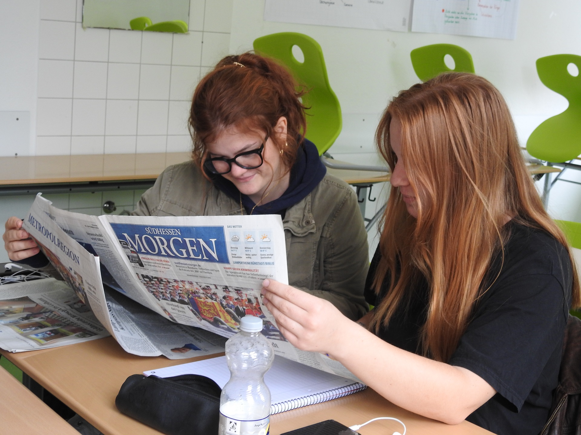 Ein Schuljahr täglich informiert sein– Lesepatenschaft für den Südhessen Morgen (Foto: Dr. G. Hoffmann)