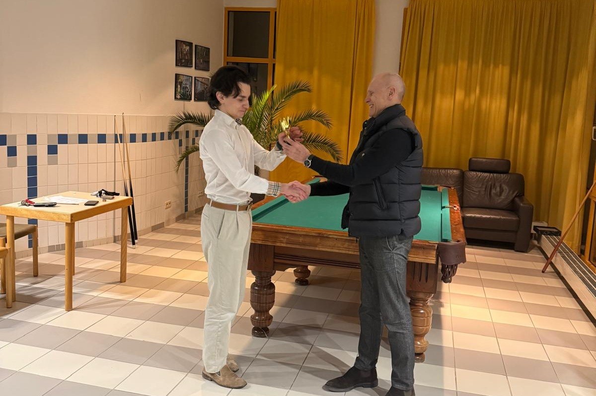 Biliardo turnyras ,,V–16“ taurei laimėti