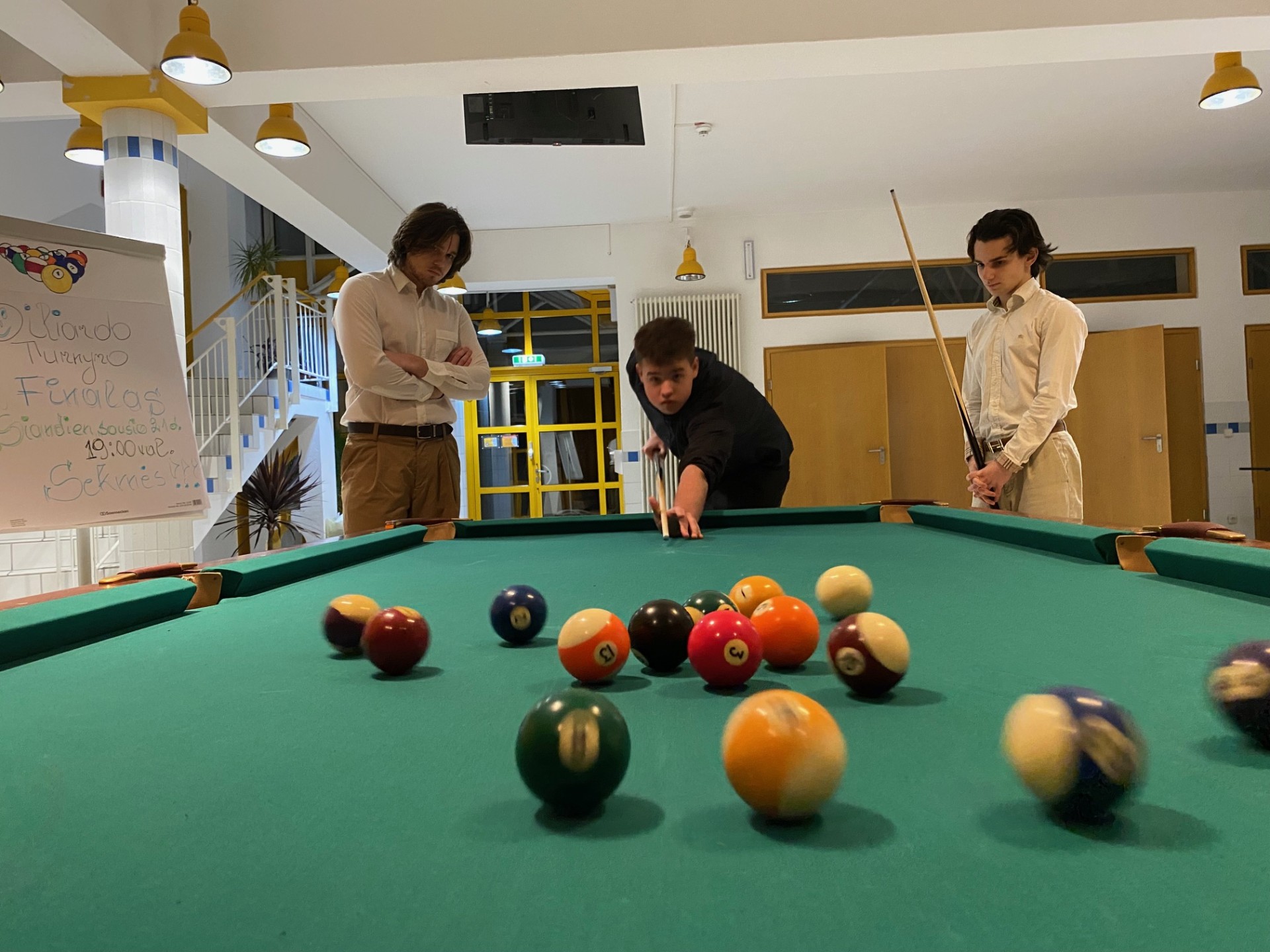 Biliardo turnyras ,,V–16“ taurei laimėti