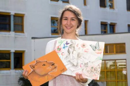 Gimnazijos auklėtinė – Tarptautinio jaunimo piešinių konkurso laureatė