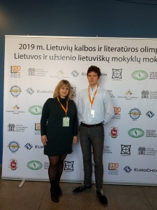 Mūsų gimnazistas – Lietuvių kalbos ir literatūros olimpiados nugalėtojas! (Foto: A. D'Elia)