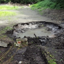 Baggeraktion für den Teich (Foto: Dr. A. Weber)