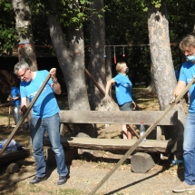 Ein Dankeschön von Herzen allen fleißigen Helferinnen und Helfer am Freiwilligentag 2020 bei uns im Litauischen Gymnasium (Foto: Dr. G. Hoffmann)