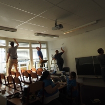 Ein Dankeschön von Herzen allen fleißigen Helferinnen und Helfer am Freiwilligentag 2020 bei uns im Litauischen Gymnasium (Foto: Dr. G. Hoffmann)