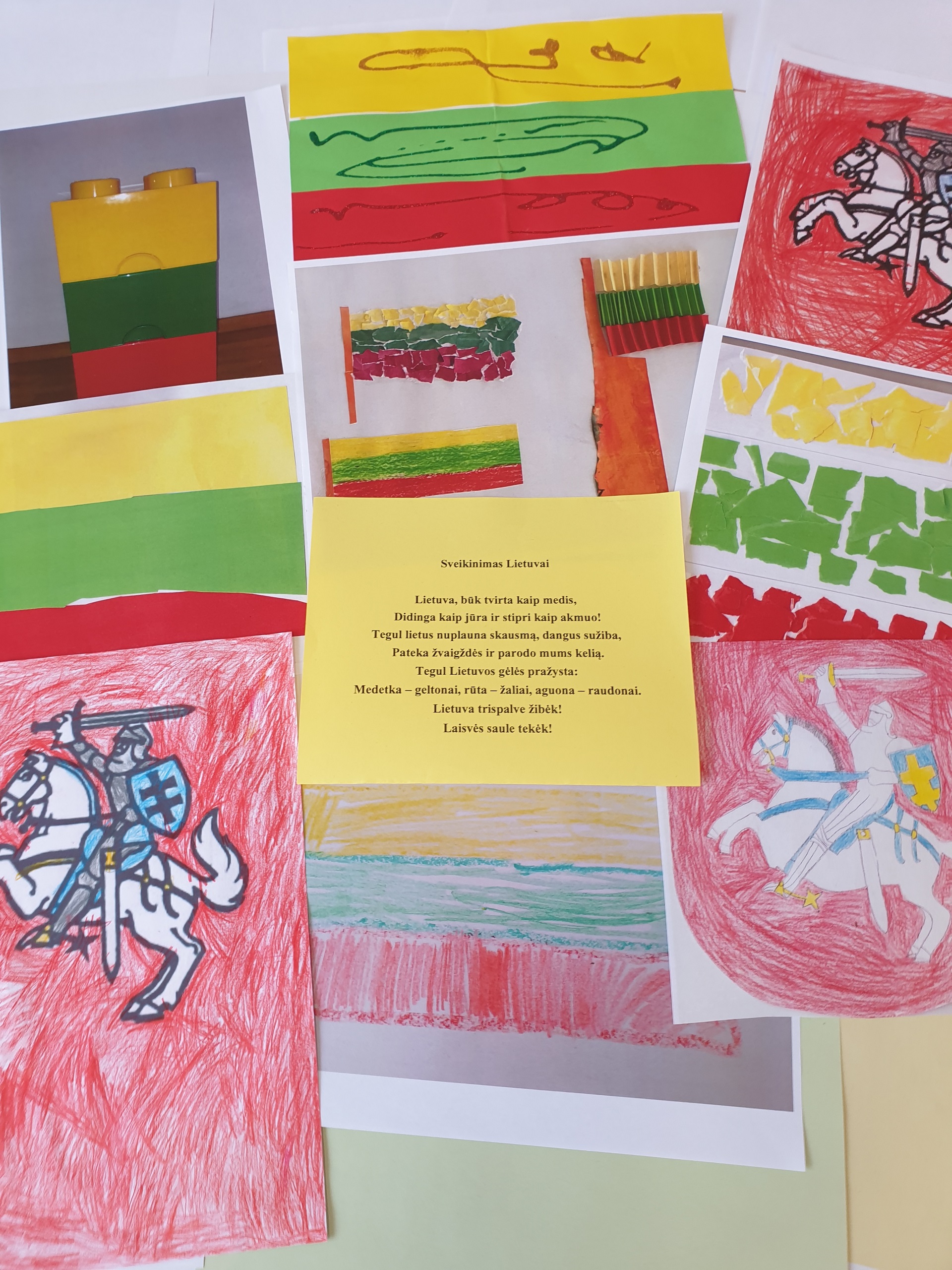Šeštadieninės mokyklos mokiniai sukūrė sveikinimą- plakatą ir dalyvauja konkurse "Lietuva mano širdyje"!