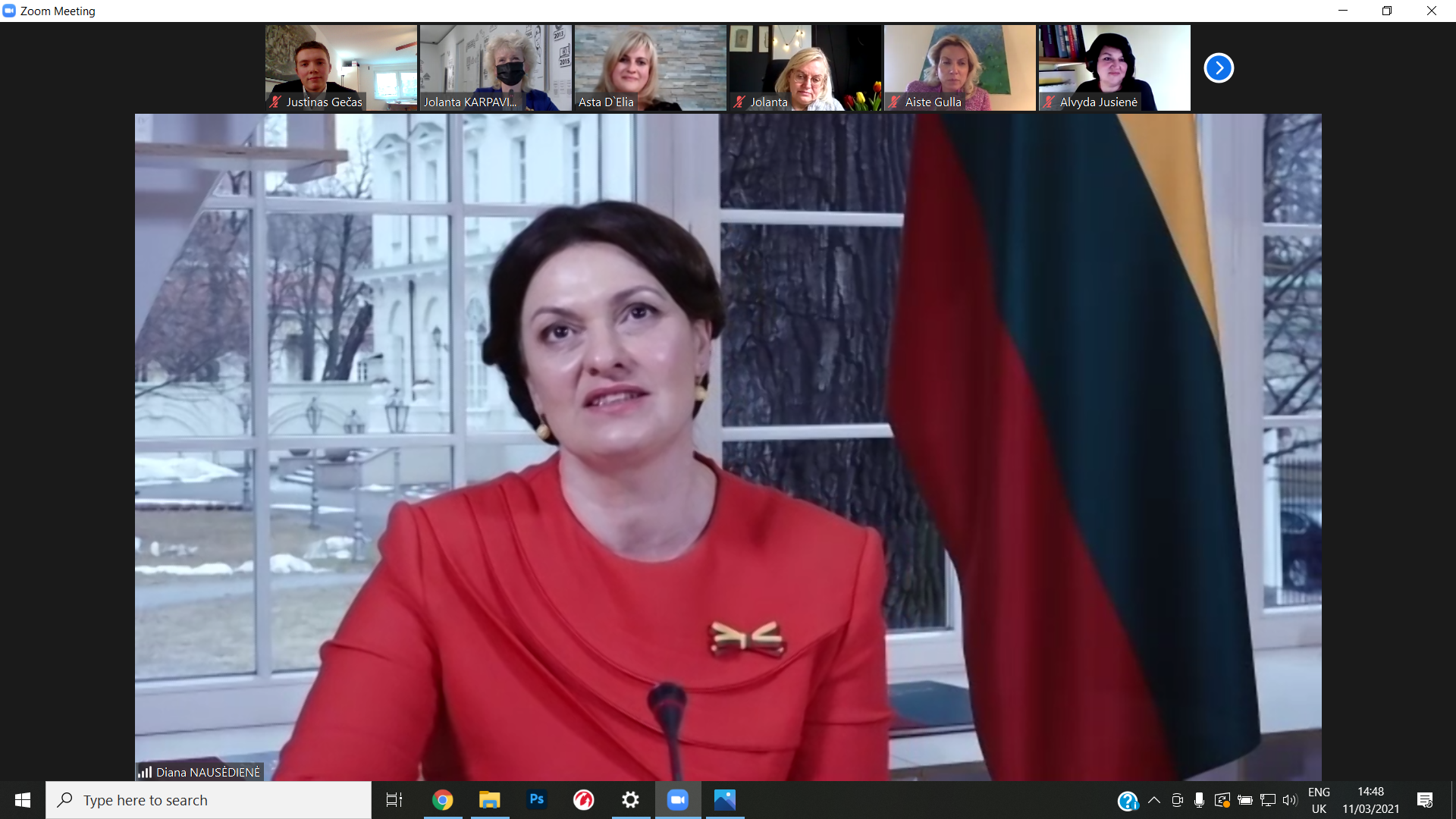 Digitales Treffen mit Litauens First Lady