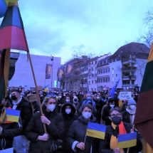 Palaikymo akcija Ukrainai Mannheime (Foto: I.G.Lendraitienė, M.D.Schmidt)