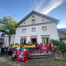 Lietuvos Tautiškos giesmės giedojimas Hiutenfelde (Foto: F. Nader)