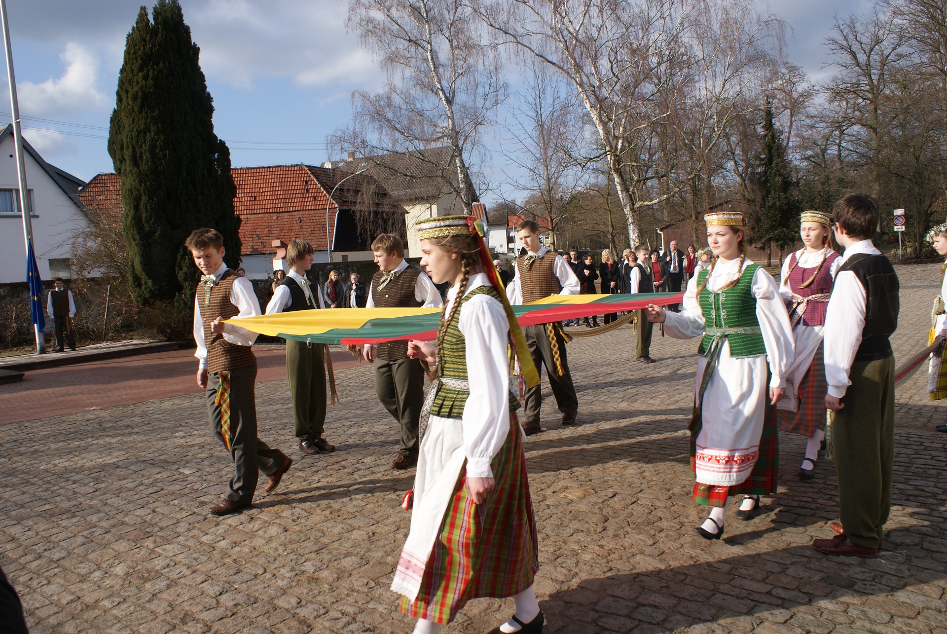 Lietuvos valstybės simbolis, prieš dešimt metų atkeliavęs iš Gedimino pilies į Renhofo pilies bokštą (Foto: M. D. Schmidt)