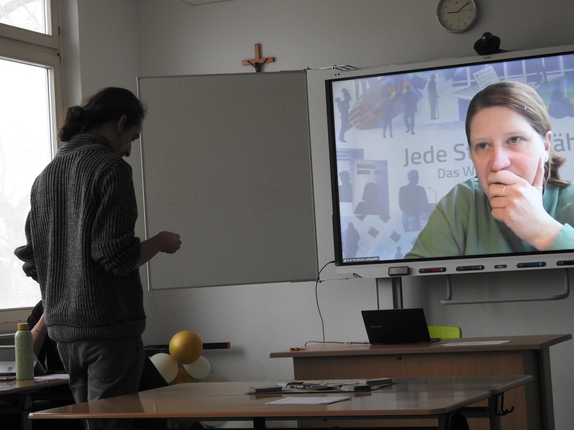 Planspiel ,,Jede Stimme zählt‘‘ zum Verstehen und Erleben von Wahlkampf (Foto: Dr. G. Hoffmann)